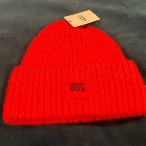 Ugg chunky rib beanie burnt orange BNWT